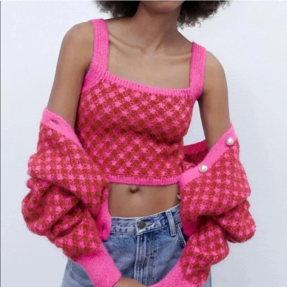 Zara Plaid Knit Set - Picture 8 of 9